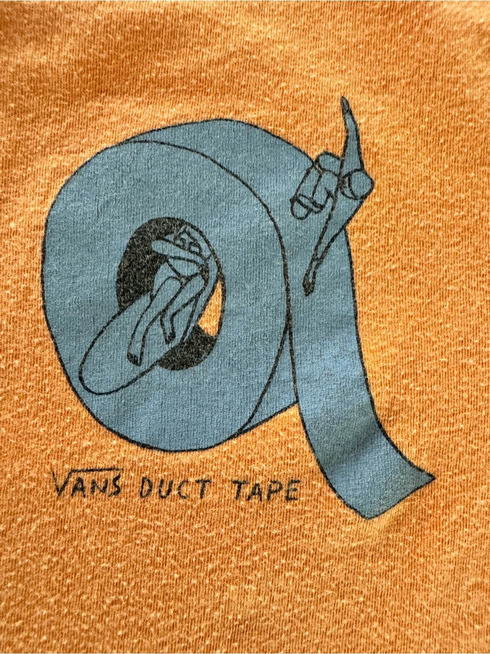 Vans Skater Graphic Tee Duct Tape Festival St. Augustine 2019 Orange Surf Large